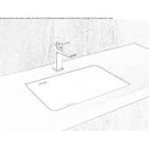 Rectangular undercounter washbasin Salillas