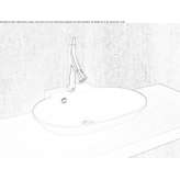 Oval countertop washbasin with overflow Bloomer