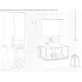 Wall-mounted washbasin cabinet Amzacea