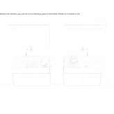 Pojedyncza umywalka ścienna typu Solid Surface Tekanto