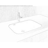 Rectangular undercounter washbasin Dallet