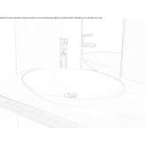Oval countertop ceramic washbasin Albany
