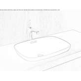 Rectangular recessed washbasin Tarnava