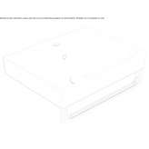 Rectangular ceramic wall washbasin with overflow Sanem