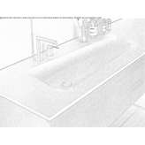 Pojedyncza umywalka ścienna typu Solid Surface Krempna
