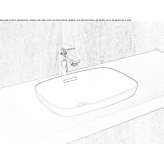 Rectangular recessed washbasin Fallon