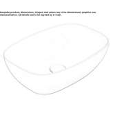 Rectangular countertop ceramic washbasin Exmouth