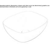 Rectangular countertop ceramic washbasin Exmouth