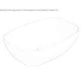 Rectangular countertop ceramic washbasin Sanem