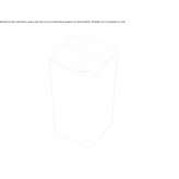 Freestanding square Solid Surface washbasin Mendes