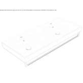 Double recessed ceramic washbasin with overflow Exmouth