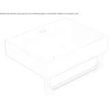 Recessed rectangular ceramic washbasin mounted to the wall Sanem