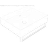 Rectangular ceramic washbasin with overflow Woumen