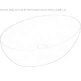Oval countertop washbasin Riebini