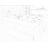 Free-standing double washbasin with drawers Silopi