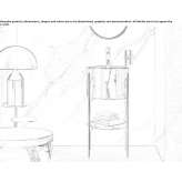 Free-standing ceramic washbasin Melle
