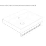 Rectangular ceramic washbasin with a towel rack Exmouth