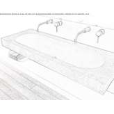 Double concrete countertop washbasin Harseni