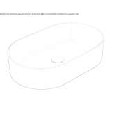 Ceramic countertop washbasin, oval, single Woumen