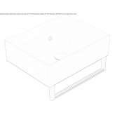 Rectangular ceramic washbasin with overflow Woumen