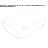 Rectangular countertop washbasin Exmouth