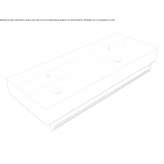 Double ceramic countertop washbasin with a towel rack Woumen