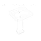 Rectangular floor-standing washbasin with overflow Ocoee