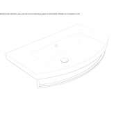 Single ceramic washbasin with a towel hanger Besleney