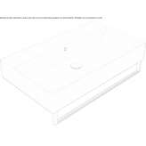 Ceramic washbasin with overflow Woumen