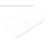 Rectangular single ceramic washbasin with towel rail Woumen