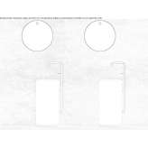 Freestanding round washbasin with integrated tap Mons