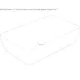 Rectangular countertop ceramic washbasin Sanem