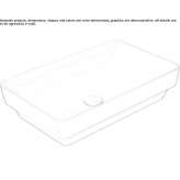 Rectangular ceramic washbasin Riebini