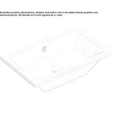 Rectangular concealed ceramic washbasin with overflow Woumen