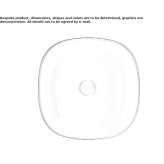 Square ceramic washbasin, countertop Hemet
