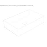 Ceramic countertop washbasin, rectangular, single Woumen