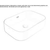 Rectangular countertop ceramic washbasin Hemet