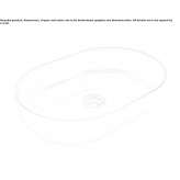 Oval countertop ceramic washbasin Pratau