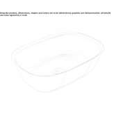 Rectangular countertop washbasin made of cultured marble Sandovo