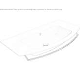 Umywalka ceramiczna z przelewem Riebini