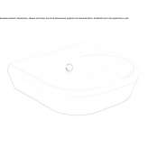 Single oval ceramic washbasin Izimsa