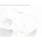 Round countertop washbasin made of quartz composite Rastede