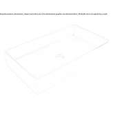 Rectangular countertop ceramic washbasin Pratau