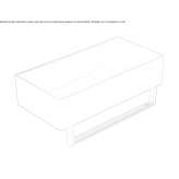 Rectangular ceramic washbasin with a towel rack Sanem