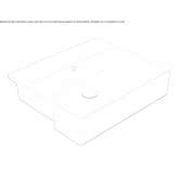 Semi-built-in rectangular ceramic washbasin with overflow Woumen