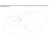 Oval countertop ceramic washbasin Kosmach