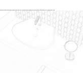 Ceramic countertop washbasin with overflow Khodosy