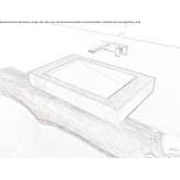 Concrete washbasin mounted to the wall Lonevag