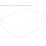 Rectangular countertop ceramic washbasin Sanem