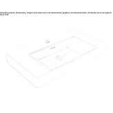 Rectangular ceramic washbasin mounted to the wall Burgdorf